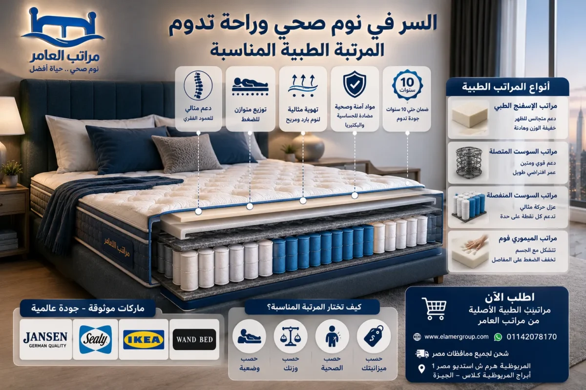 افضل انواع المراتب الطبية في مصر